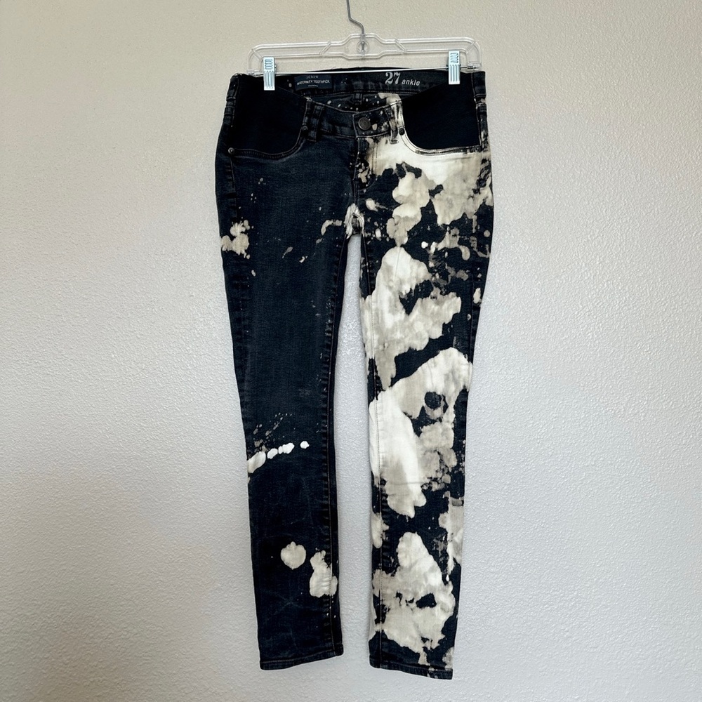 J CREW x studio715 Upcycled tie dye maternity skinny jeans - size 27
